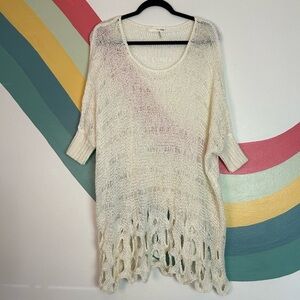 Ina Tunic Sweater Loose Knit Lightweight Size Large (?)